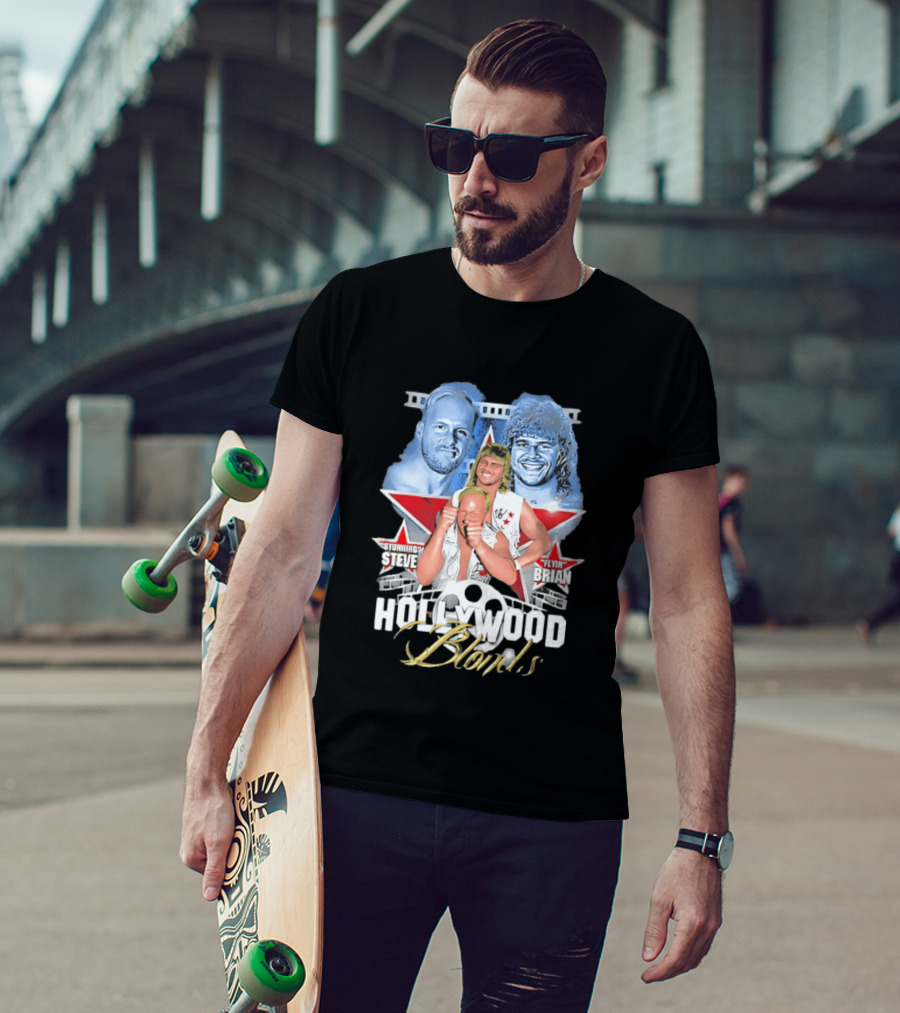 Stunning Steve Austin Flyin Brian Pillman Hollywood Blonds Wrestling Legends T-Shirt
