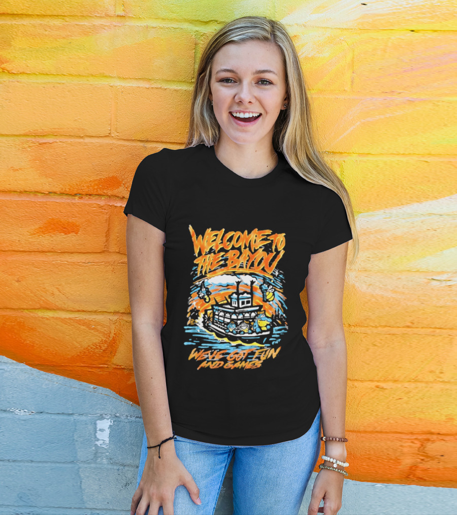 Welcome To The Bayou Riverboat Fun And Games Adventure T-Shirt