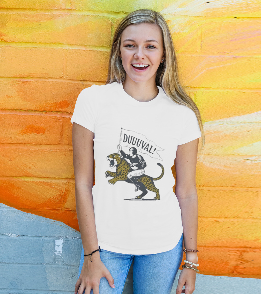 Duuuval Football Jaguar Rider Jacksonville T-Shirt