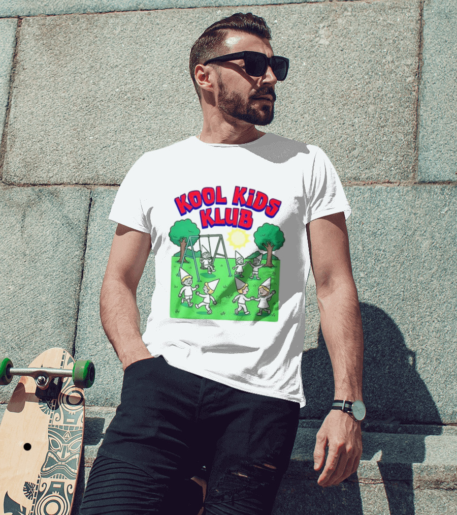 Kool Kids Klub Cartoon Playground Sun Swinging Scene T-Shirt