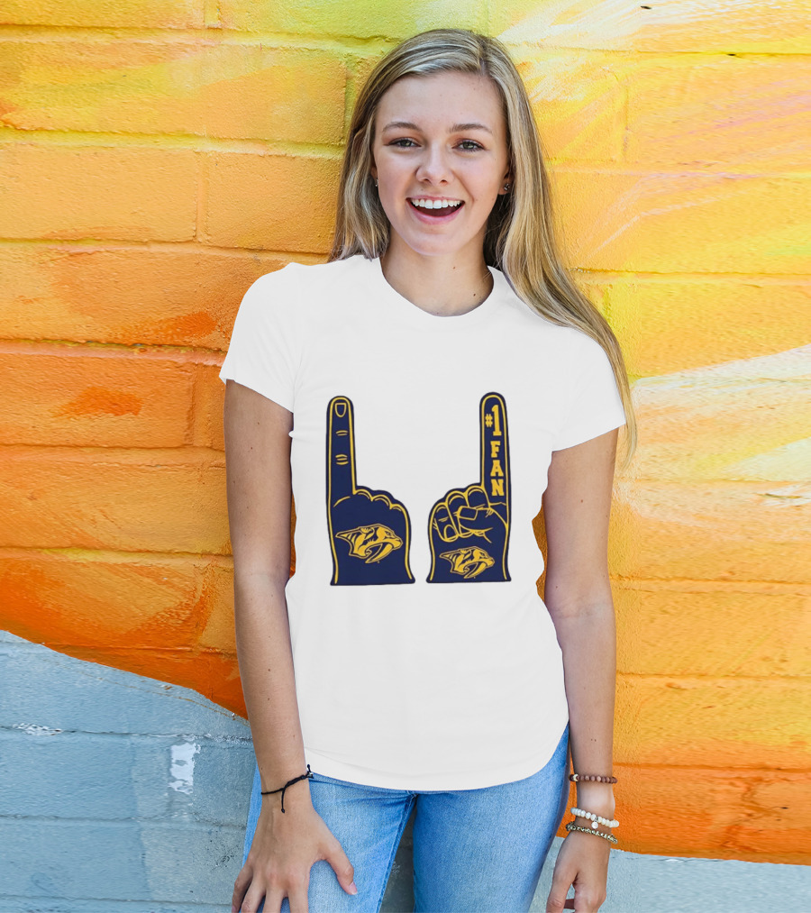 Nashville Predators #1 Fan Foam Finger T-Shirt