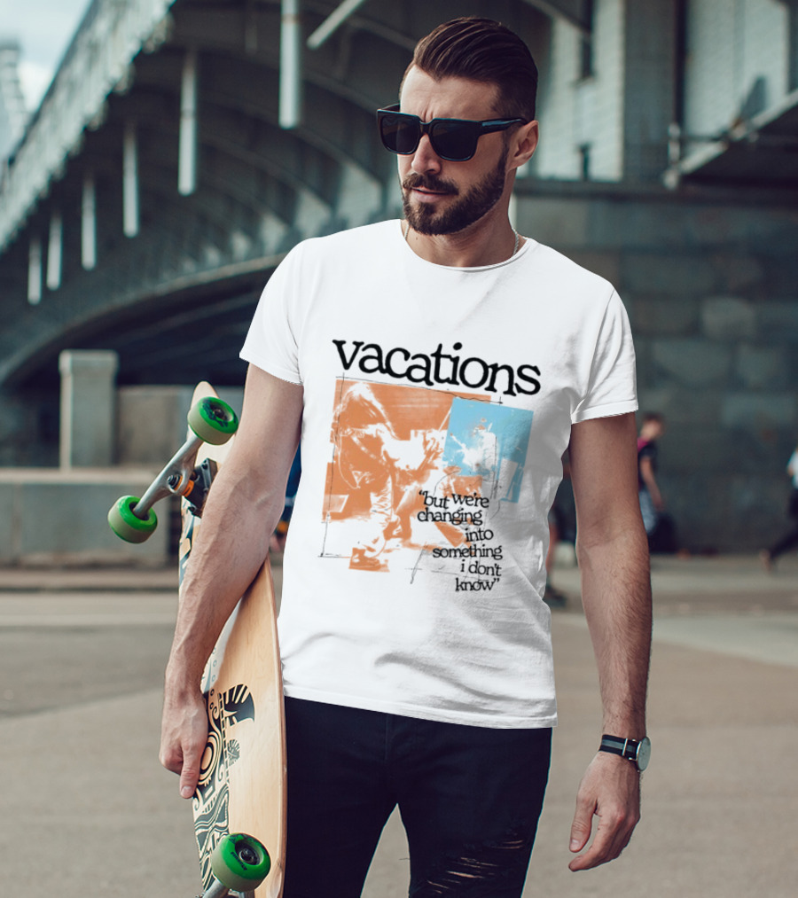 Vacations But We're Vacations I Don't Know Cool Retro Aesthetic T-Shirt