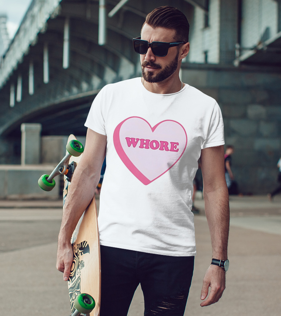 Whore Heart Pink Valentine Candy T-Shirt