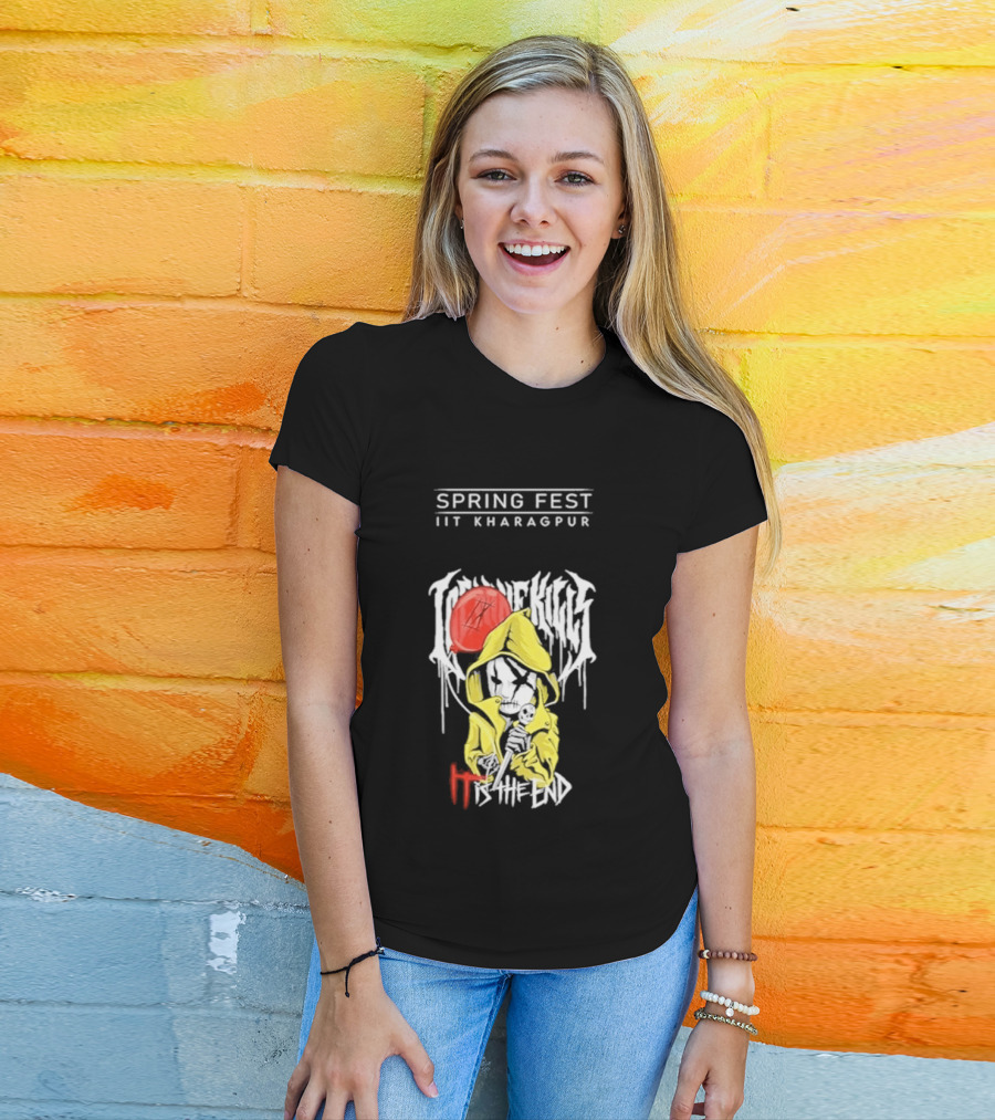 Spring Fest IIT Kharagpur Ice Nine Kills Clown Yellow Raincoat T-Shirt