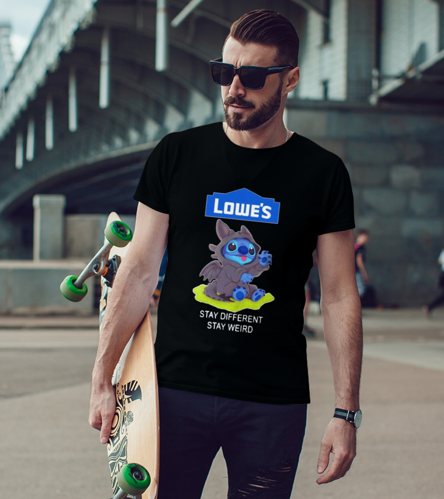 Lowe's Toothless Stitch Stay Different Stay Weird T-Shirt