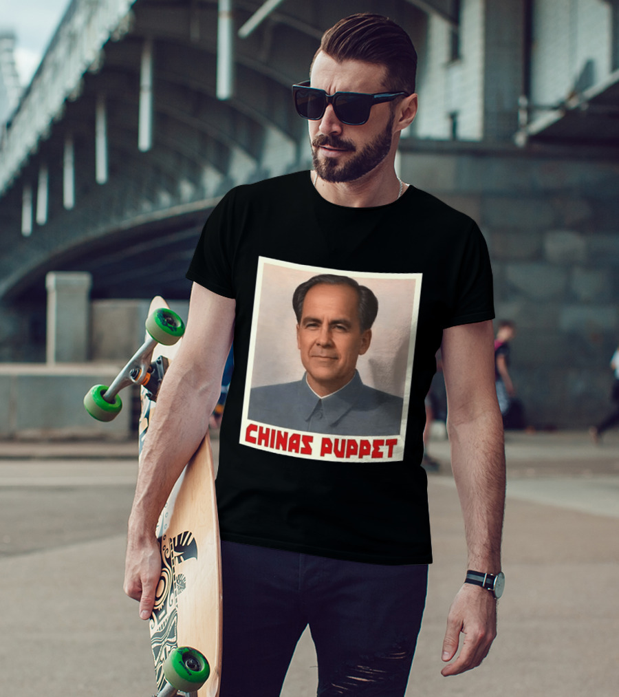 Mark Carney China's Puppet Mao Suit Caricature T-Shirt