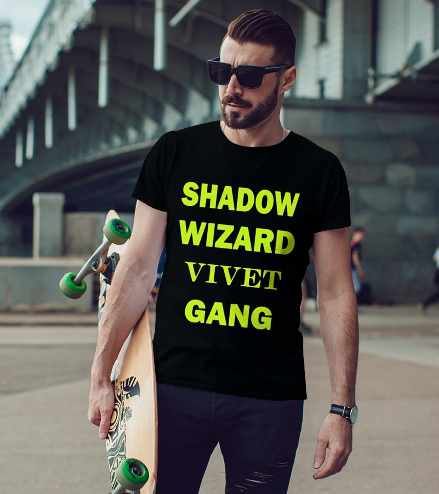 Shadow Wizard Vivet Gang Neon Typography Magic Vibes T-Shirt