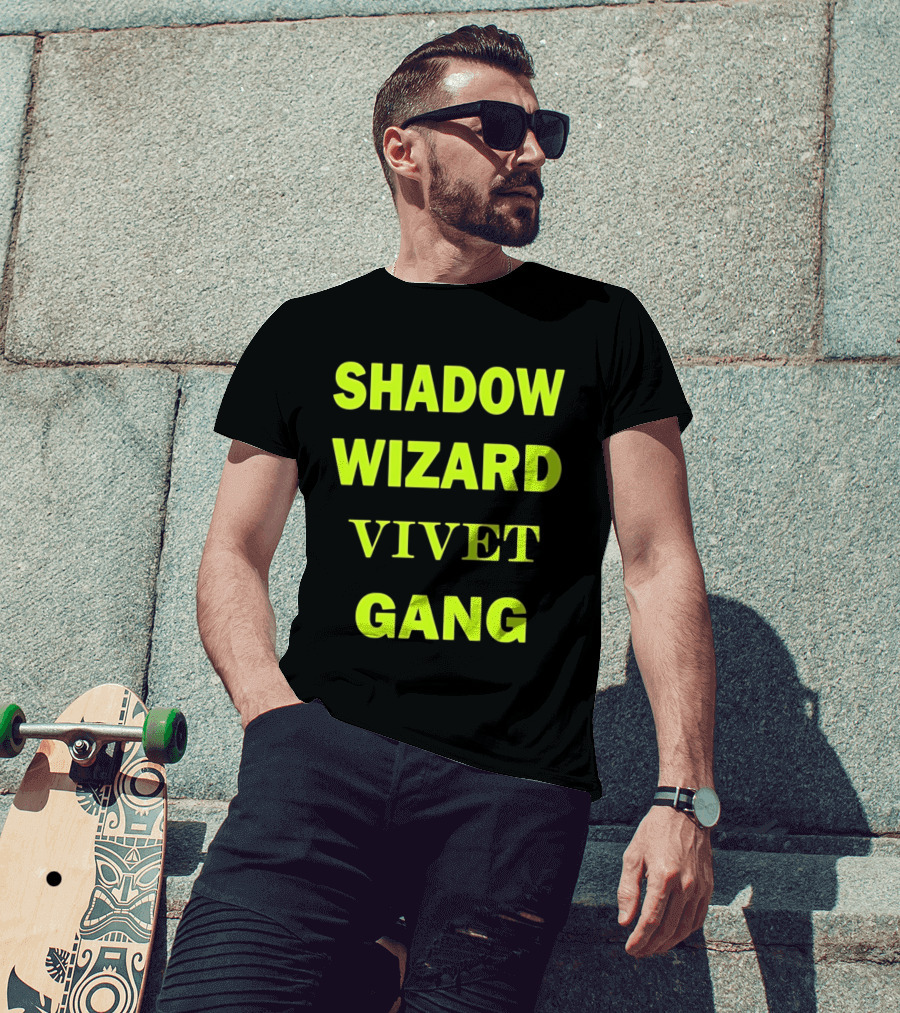 Shadow Wizard Vivet Gang Neon Typography Magic Vibes T-Shirt