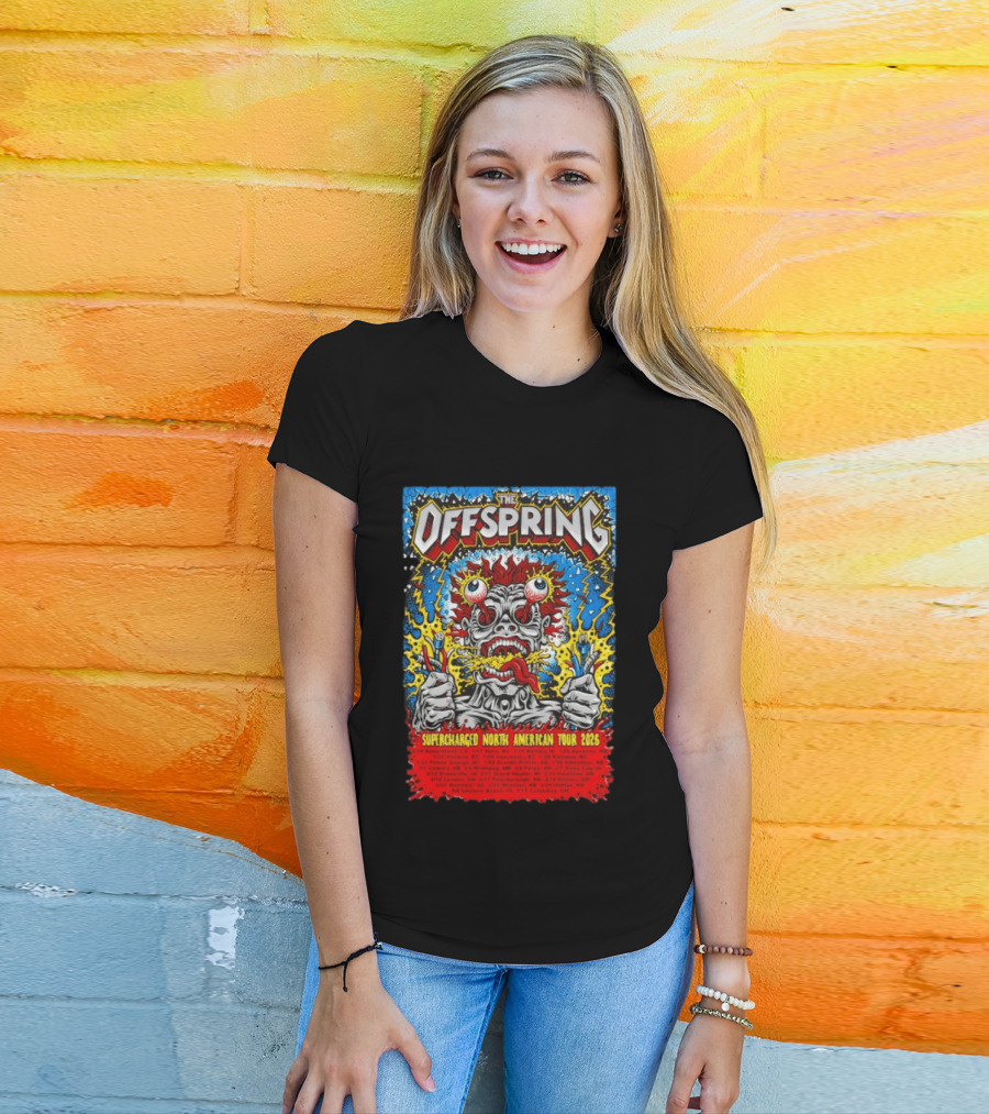 The Offspring Supercharged North American Tour 2026 Concert Dates And Venues T-Shirt