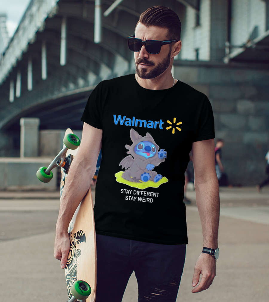 Walmart Canada Toothless Stitch Stay Different Stay Weird T-Shirt