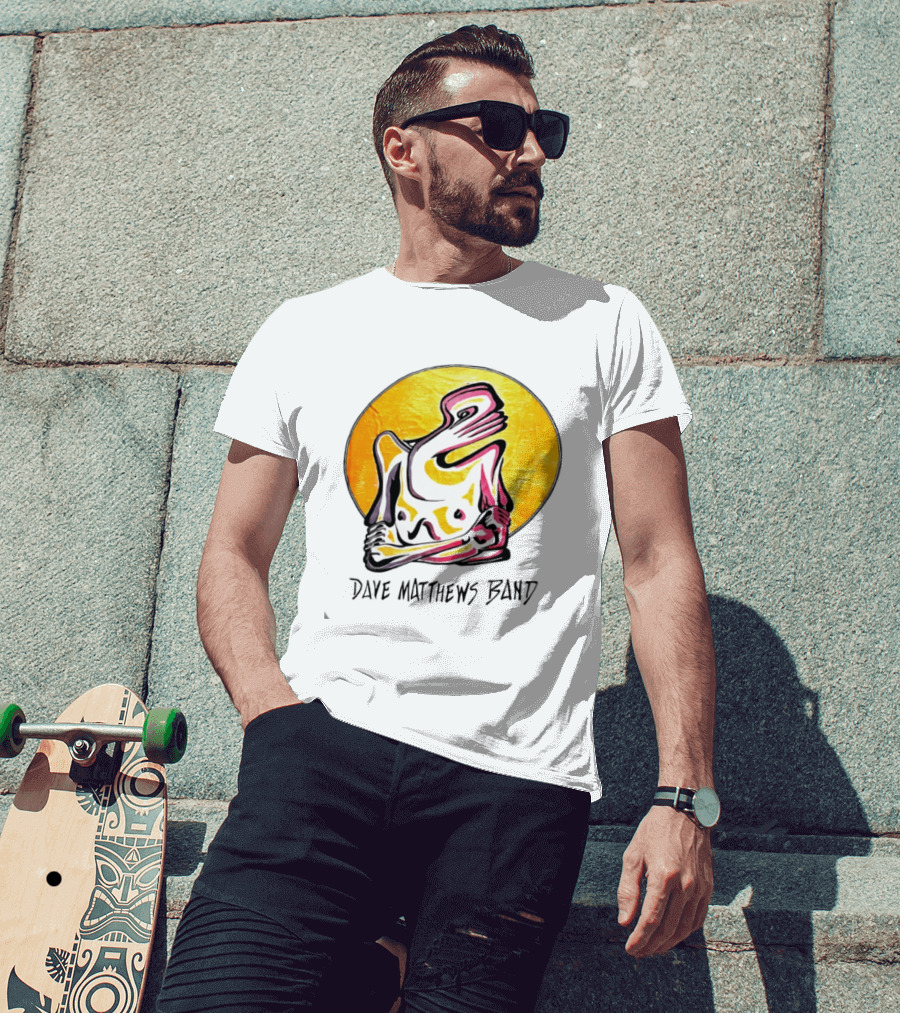 Dave Matthews Band Abstract Sun Yellow Art DMB T-Shirt