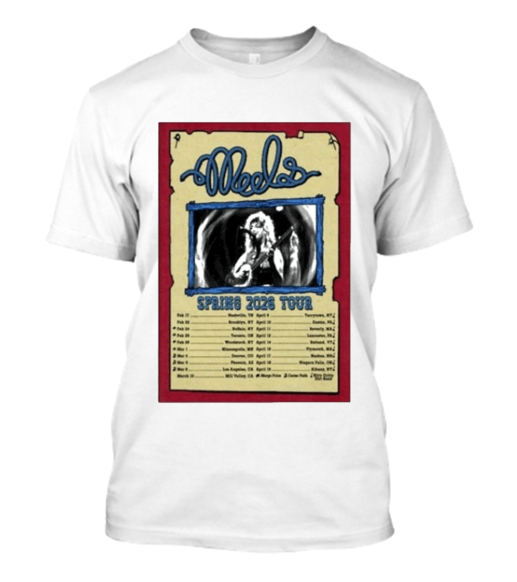 Meels Spring 2026 Tour Concert Dates And Locations T-Shirt