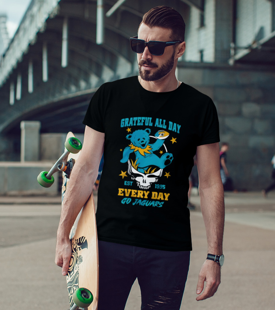 Grateful All Day Every Day Go Jaguars Est 1995 T-Shirt