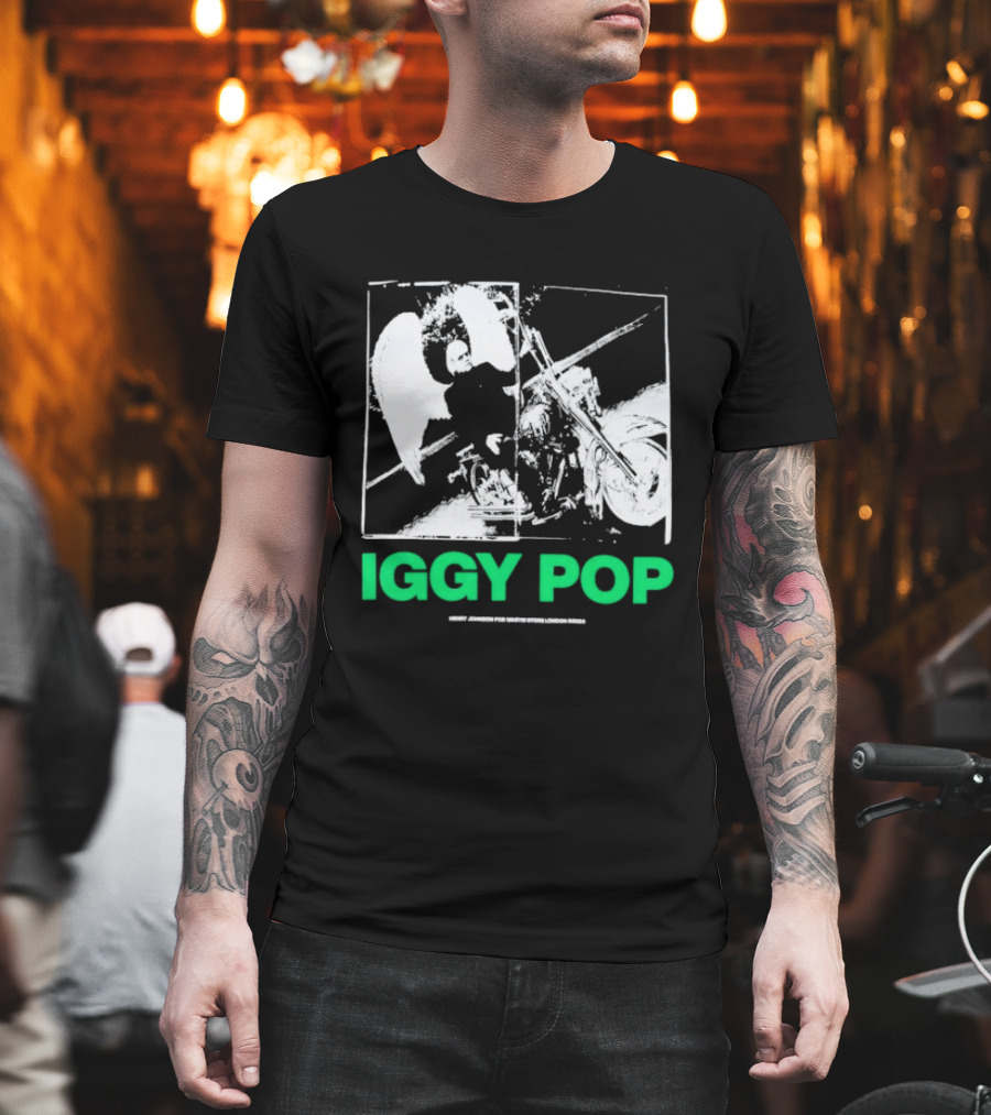 Waste! X Henry Johnson Iggy Pop Motor Wings Motorcycle Duo T-Shirt