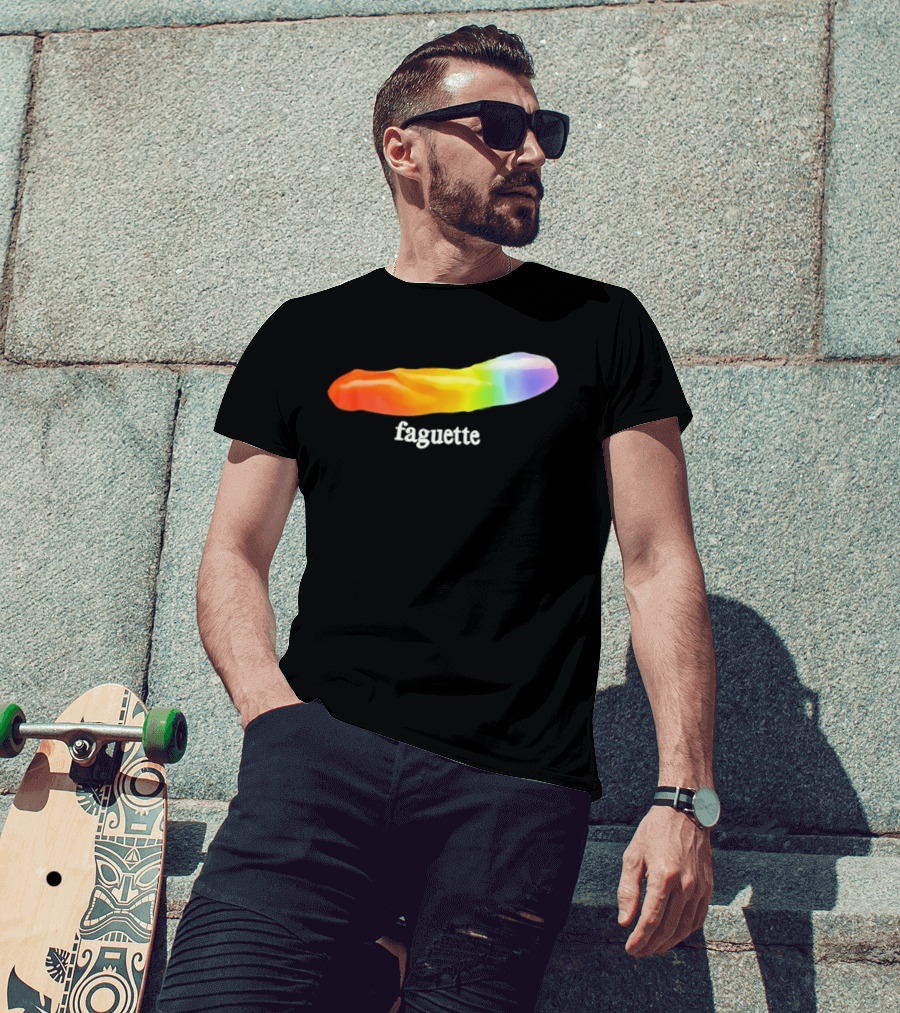 Faguette Rainbow LGBTQ Pride T-Shirt