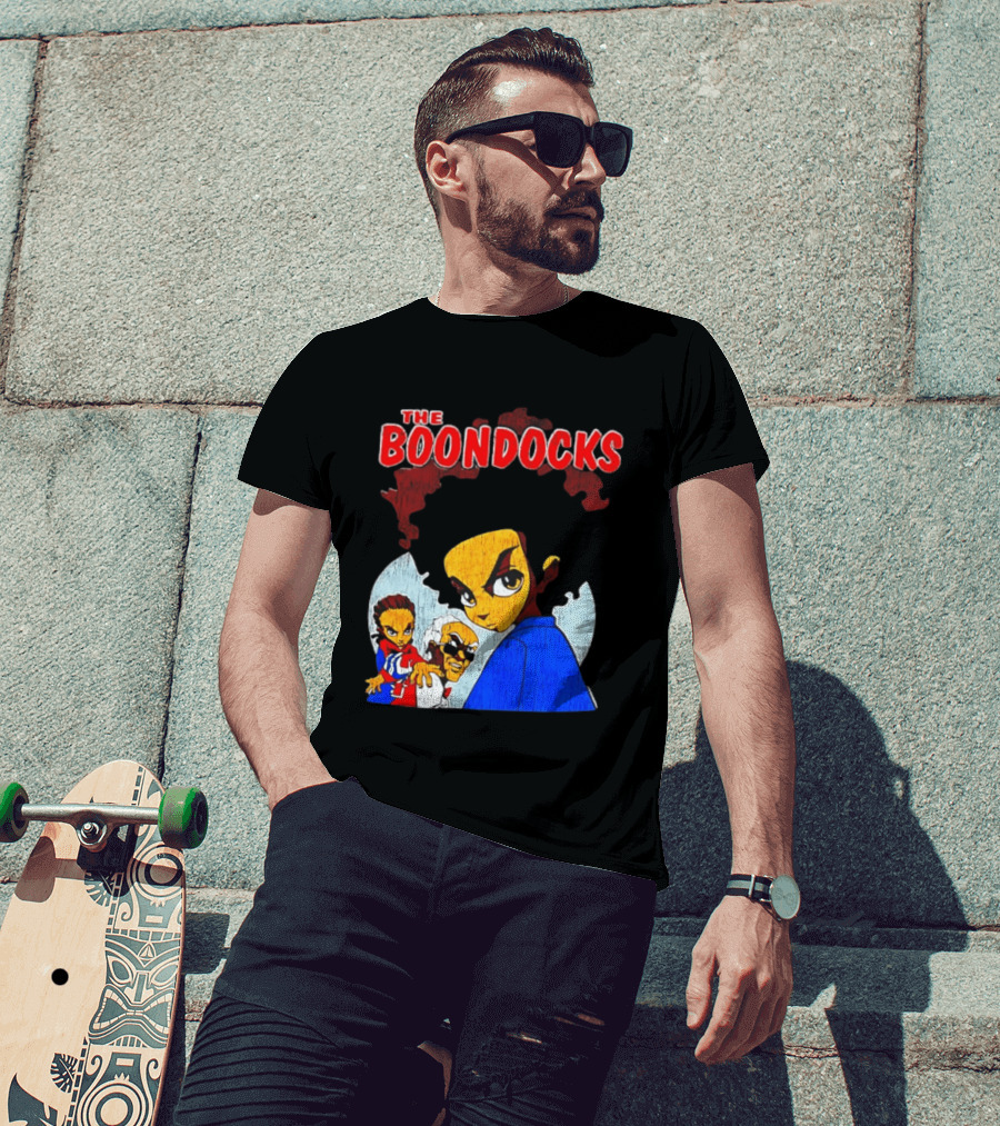 The Boondocks Animated Series Characters Huey Riley Grandad T-Shirt