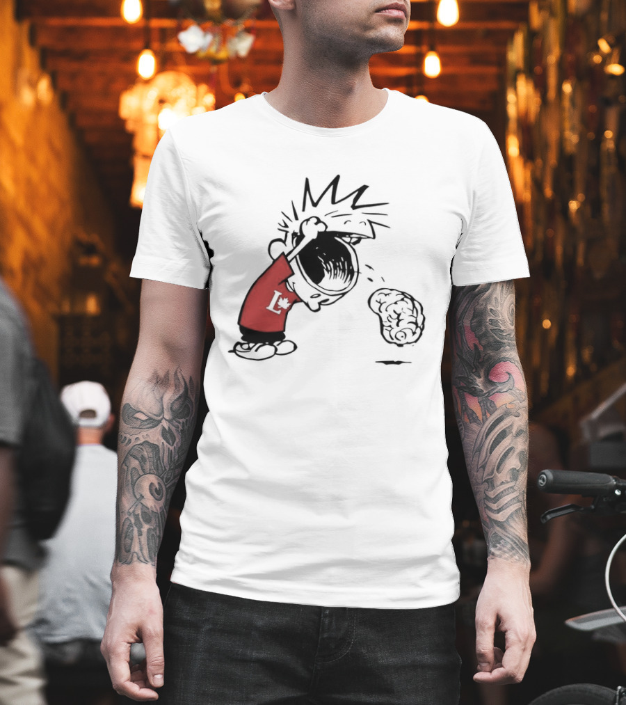 Calvin Hobbes Political Satire Cartoon Liberal Theme Peanuts T-Shirt