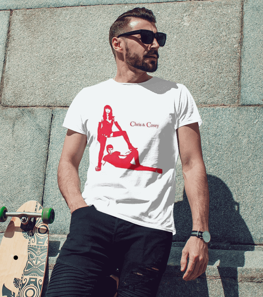 Chris And Cosey Red Silhouette Duo T-Shirt
