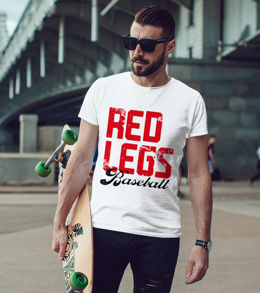 Redlegs OKI Baseball Red Stacked T-Shirt