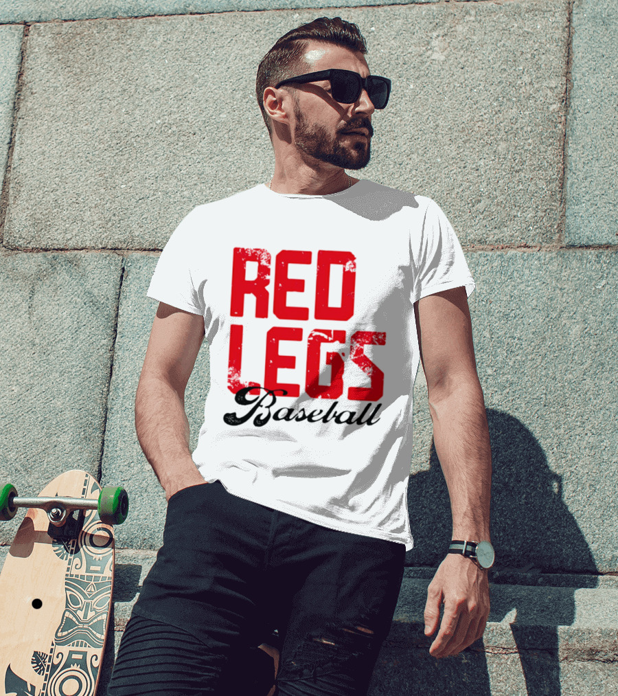 Redlegs OKI Baseball Red Stacked T-Shirt