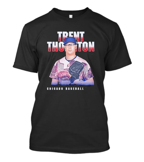 Trent Thornton Chicago Baseball Player Landmark Urban Skyline T-Shirt