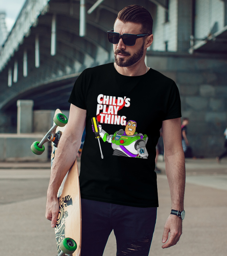 Child's Play Thing Buzz Lightyear Horror Crossover Toy Story T-Shirt