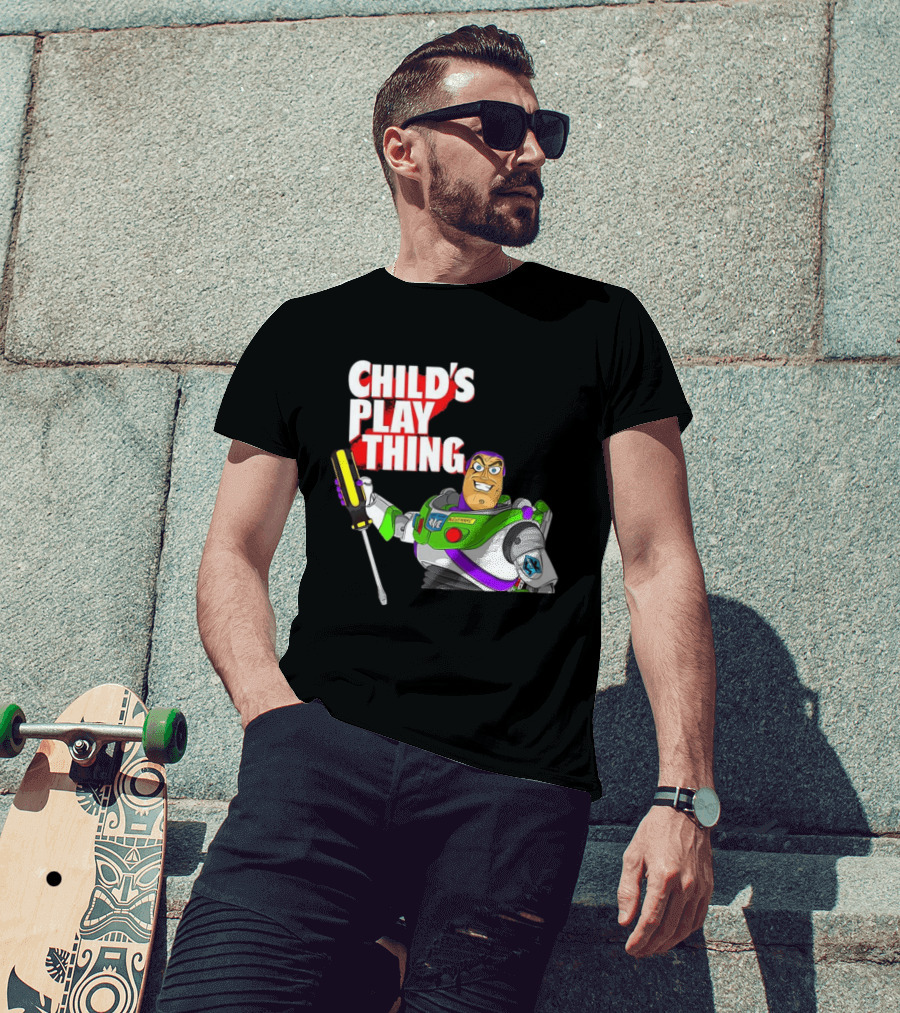 Child's Play Thing Buzz Lightyear Horror Crossover Toy Story T-Shirt