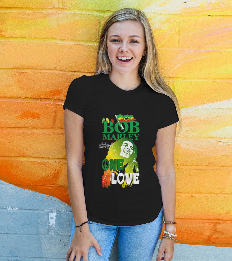 Kansas City Chiefs Bob Marley One Love Peace T-Shirt