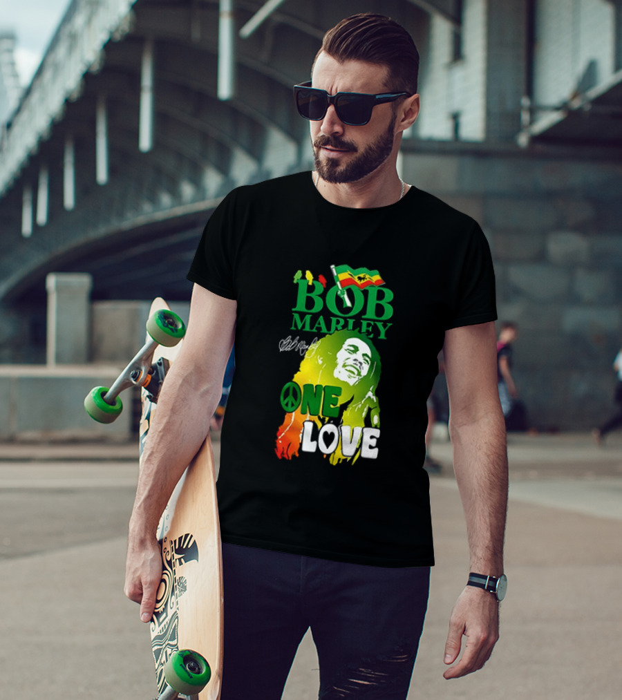 Kansas City Chiefs Bob Marley One Love Peace T-Shirt