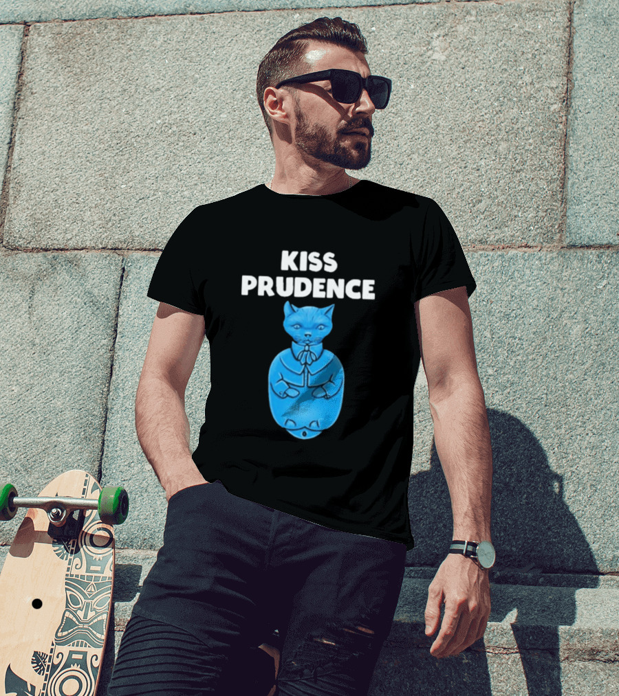 Kiss Prudence Happytoast Cat Blue T-Shirt