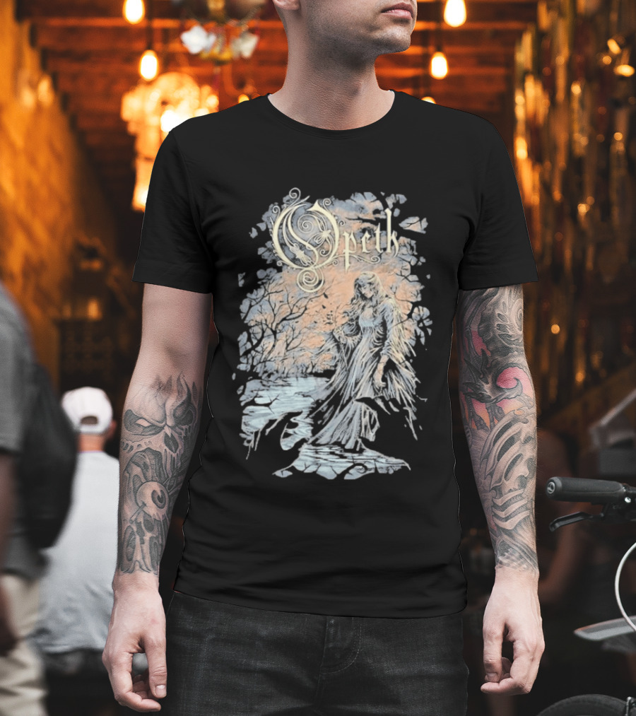 Opeth Voice Of Treason Ghostly Woman Winter Scene T-Shirt