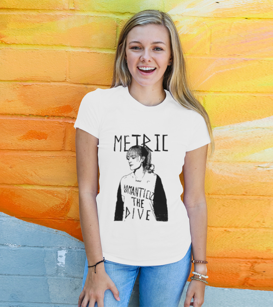 Metric Romanticize The Dive Bold Black And White T-Shirt