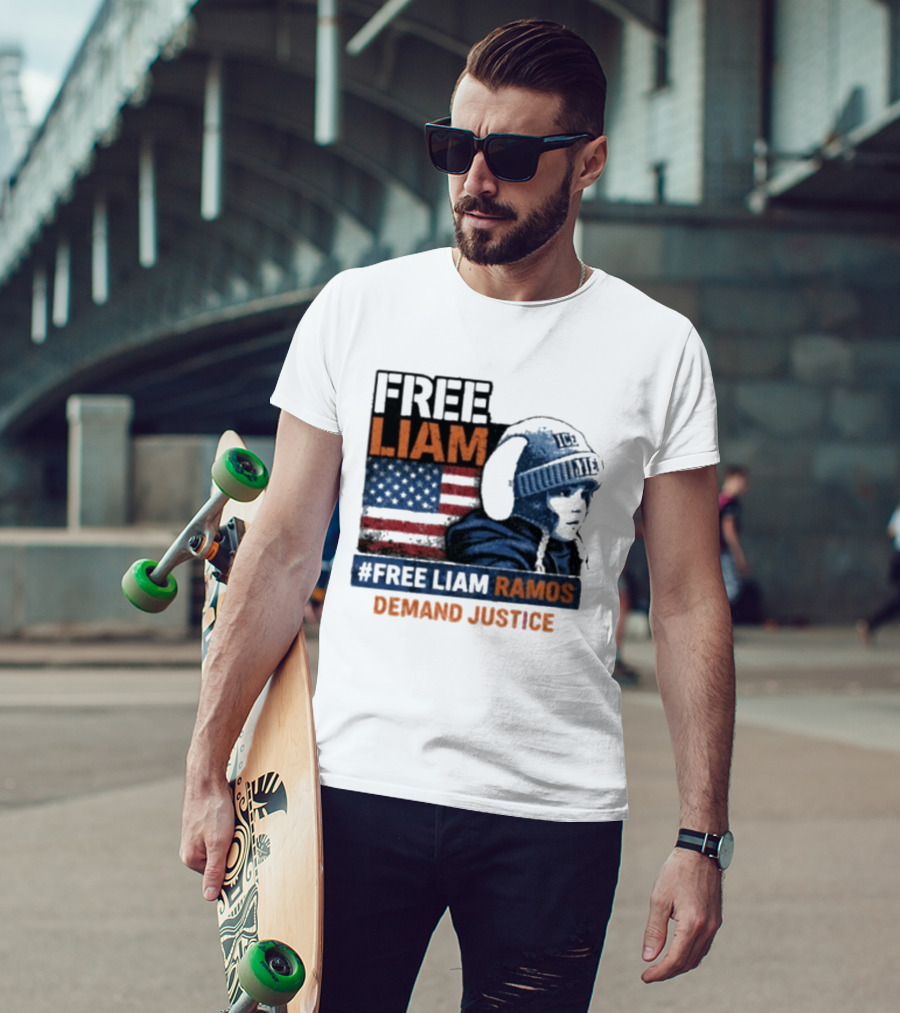 Free Liam Ramos Demand Justice American Flag Ice Hat T-Shirt