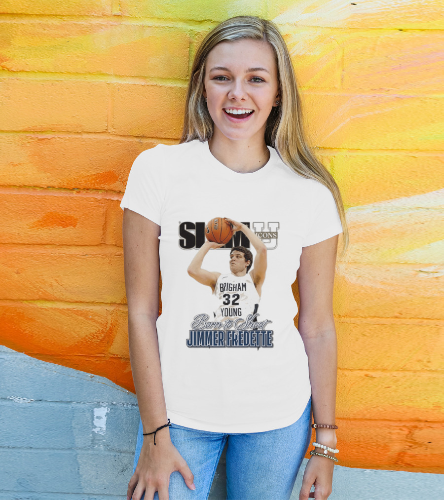 Slam U Icons Brigham Young 32 Born To Shoot Jimmer Fredette T-Shirt