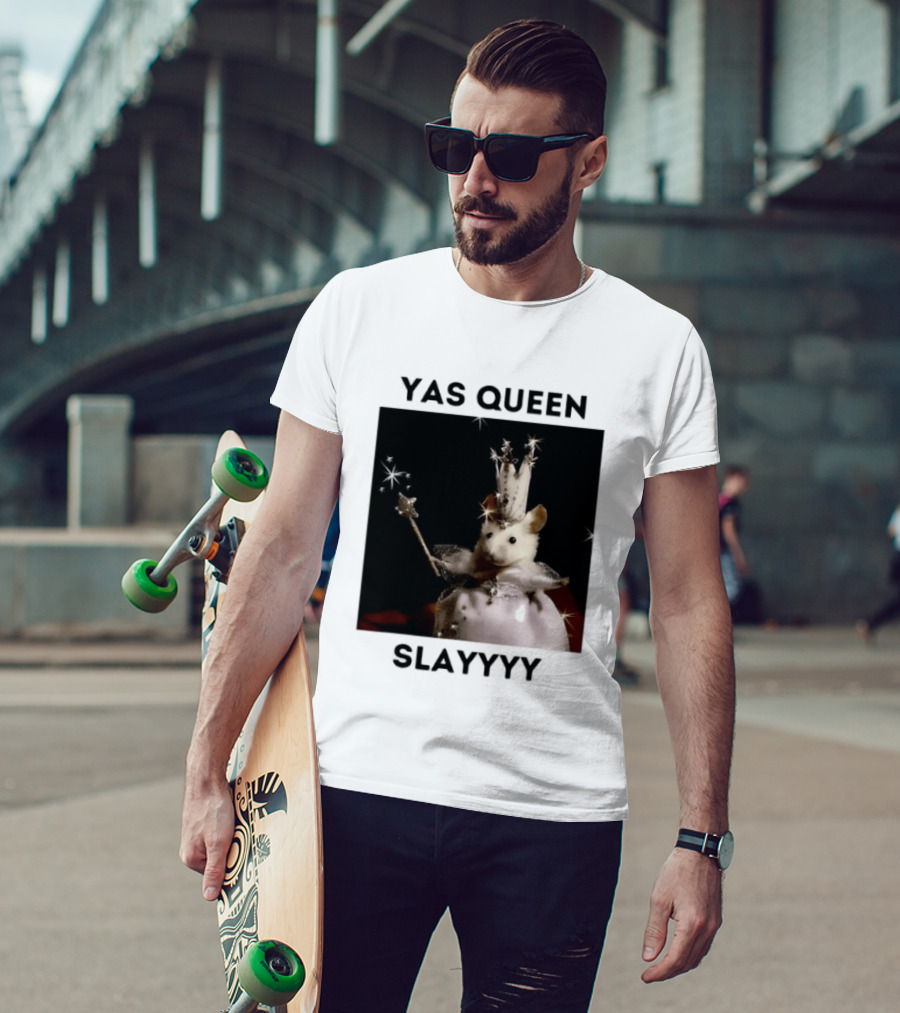 Yas Queen Slayyyy Mouse With Crown And Wand Magic T-Shirt