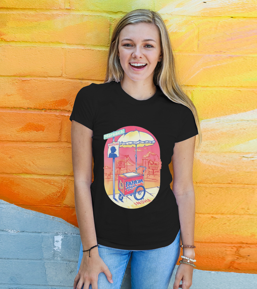 Marbach Inoha Papaya Man Missing High School Fred's Fish Fry T-Shirt