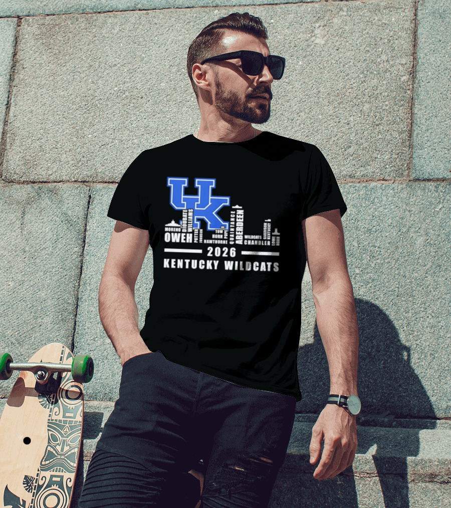 Kentucky Wildcats UK Logo 2026 Skyline Owen Players T-Shirt