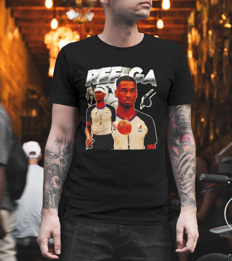 Shai Gilgeous Alexander Basketball Referee Whistle Court Game T-Shirt