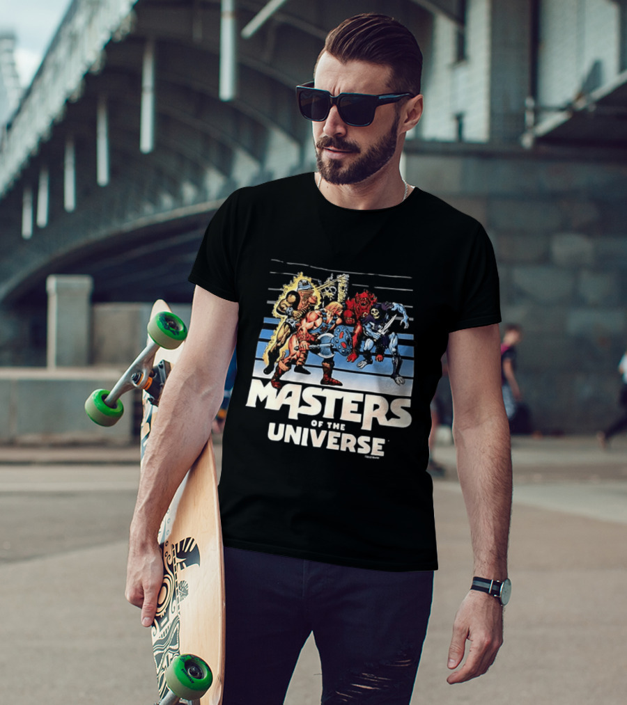 Masters Of The Universe He Man And Skeletor Battle Scene T-Shirt