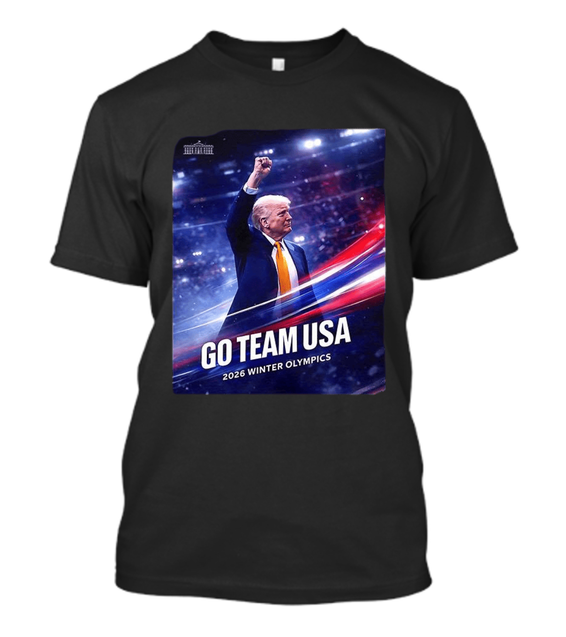 Go Team USA 2026 Winter Olympics Trump Cheer American Pride T-Shirt