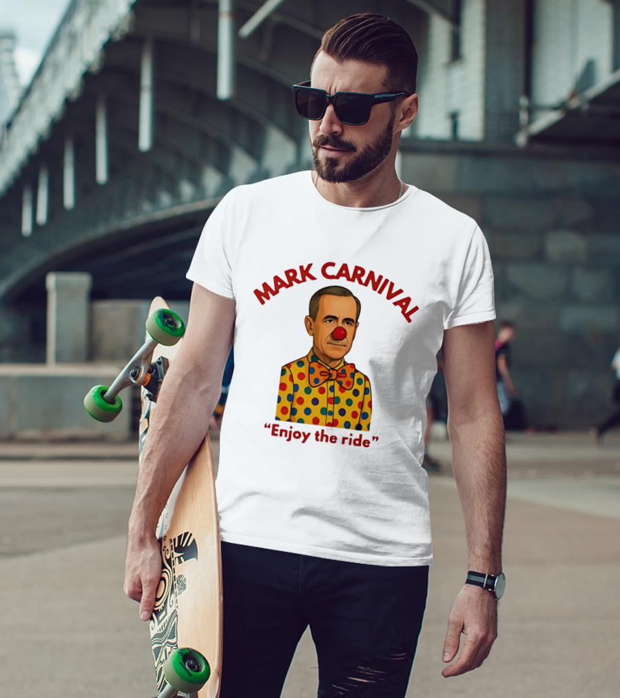 Mark Carnival Enjoy The Ride Clown Polka Dot Bow Tie T-Shirt