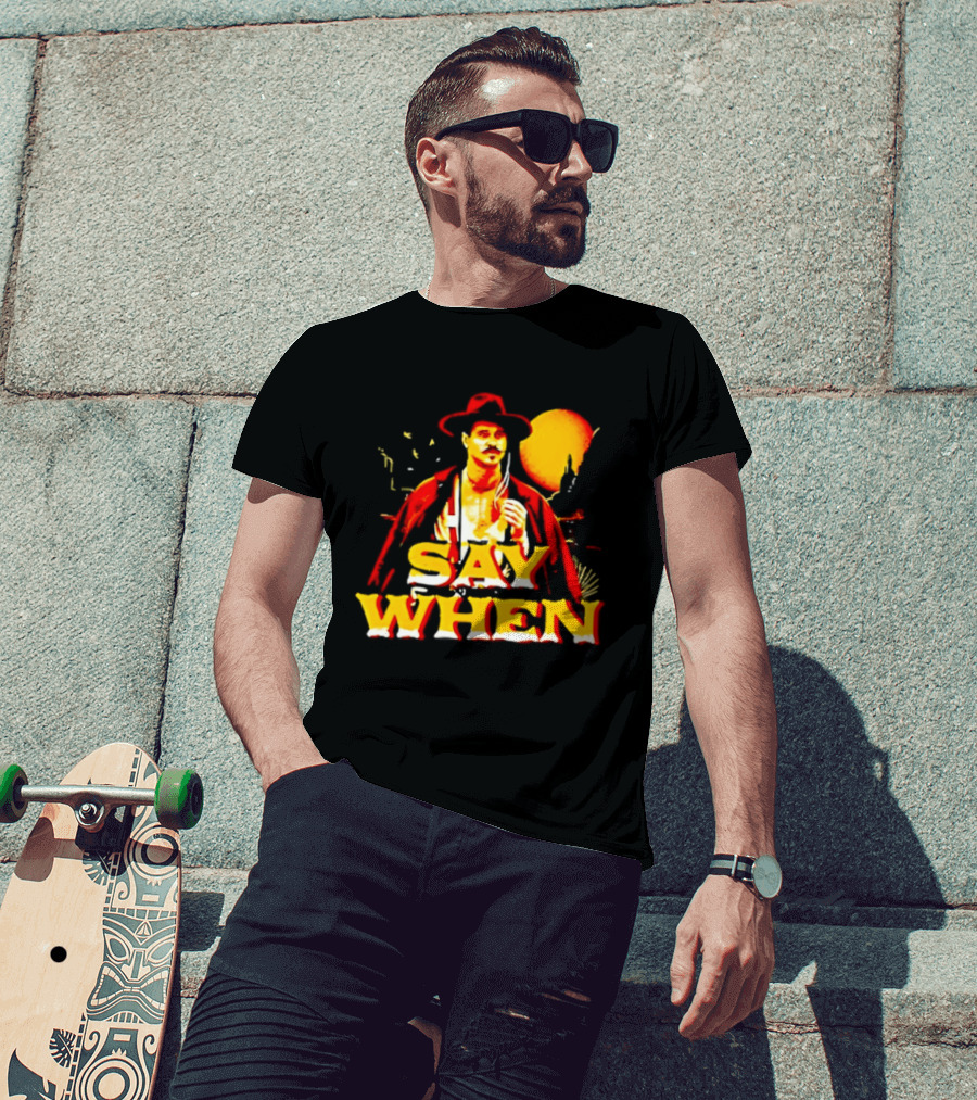 Doc Holliday Tombstone Say When Iconic Movie T-Shirt