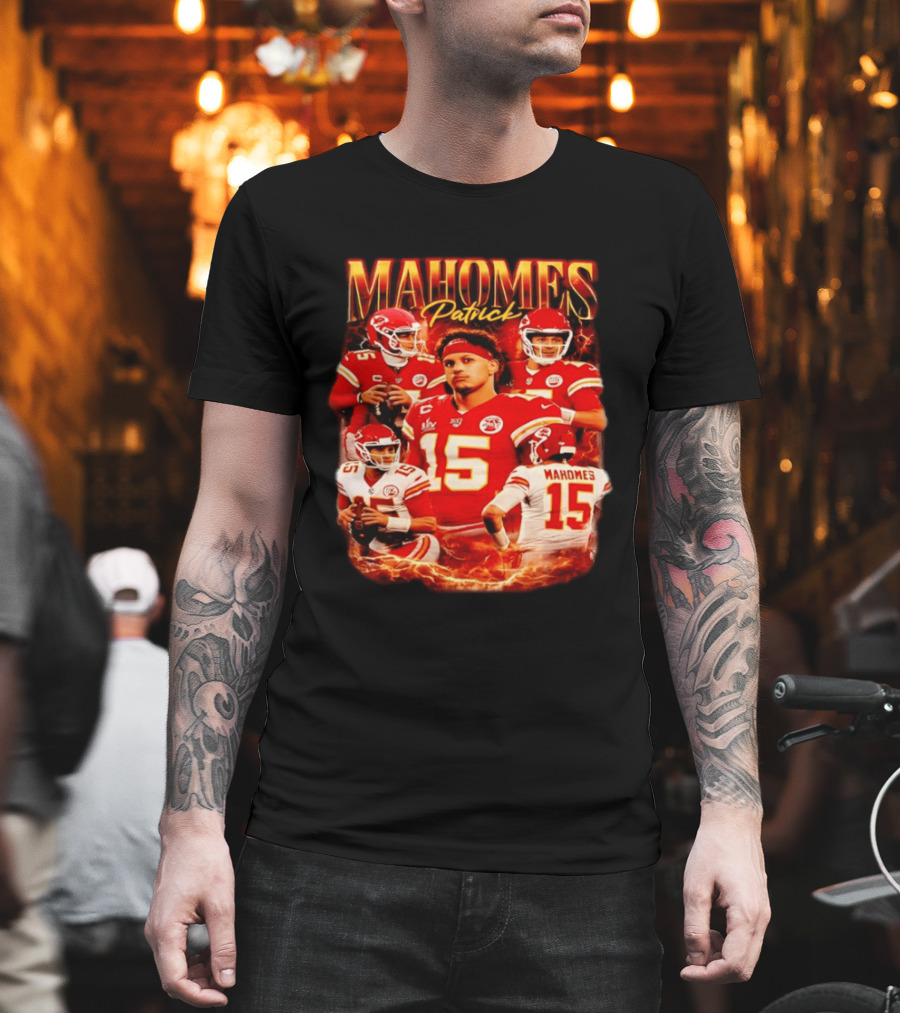 Patrick Mahomes Kansas City 90s KC Football Quarterback Chiefs NFL Champion T-Shirt
