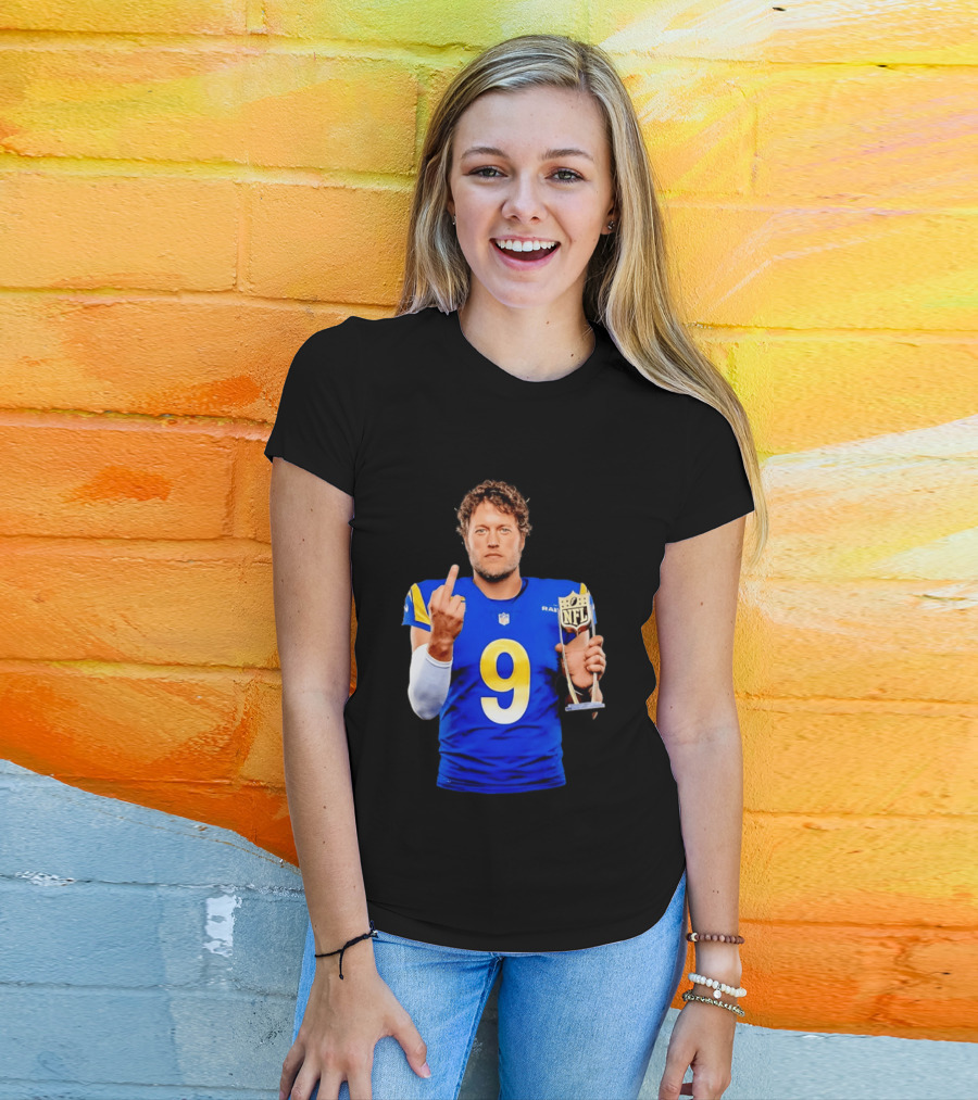 Matthew Stafford Los Angeles Rams 2025 MVP Gesture NFL Trophy T-Shirt