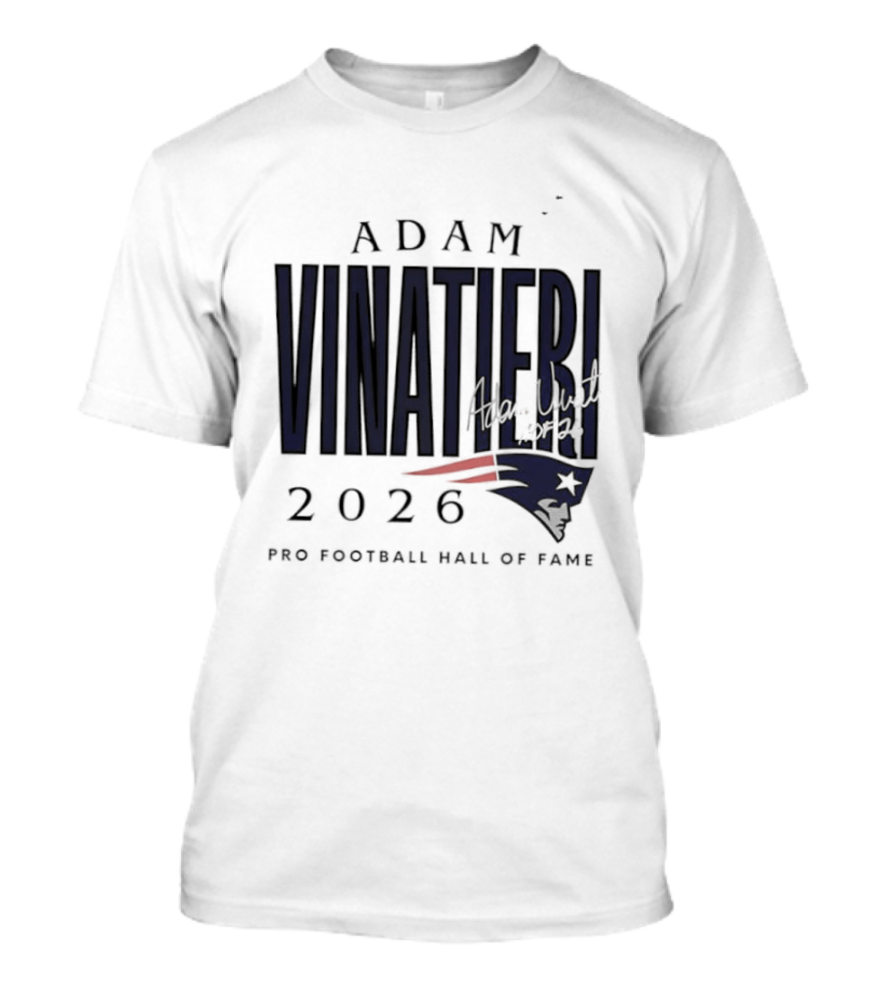 Adam Vinatieri 2026 Patriots Pro Football Hall Of Fame T-Shirt