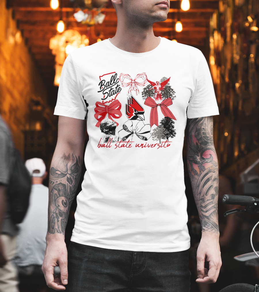 Ball State University Cardinals Bow T-Shirt