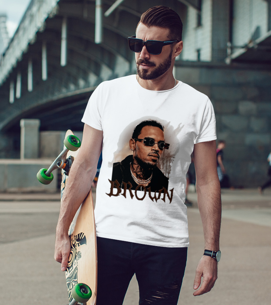 Chris Brown Highline Urban Style Sunglasses And Tattoos T-Shirt