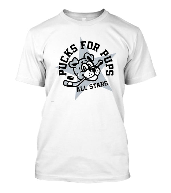Pucks For Pups All Stars Hockey Dog Mascot Star T-Shirt