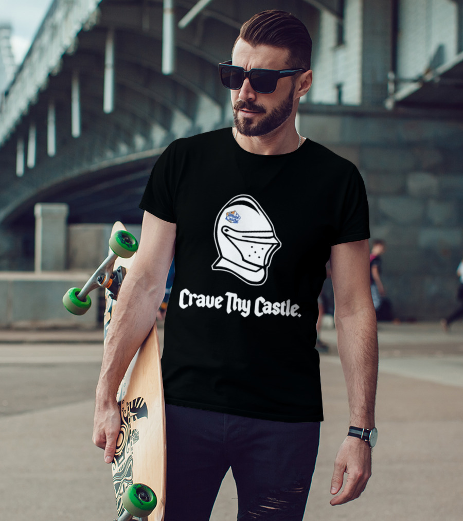 Crave Thy Castle White Castle Knight Helmet T-Shirt