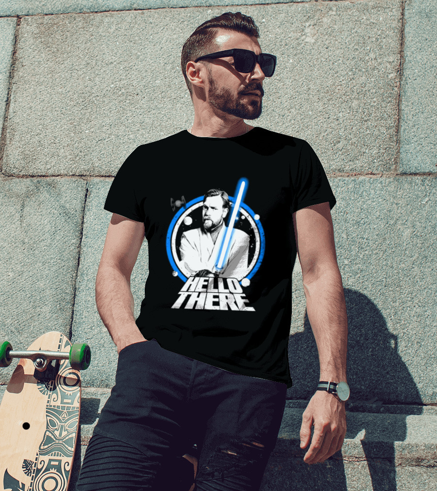 Obi Wan Kenobi Hello There Lightsaber Circle T-Shirt